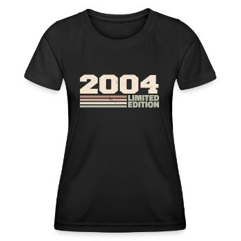 2004 Anniversary Gift 2004 Limited Edition 2004 - Women's Functional T-Shirt - black - Front - AI Model Female 172 light (172cm)