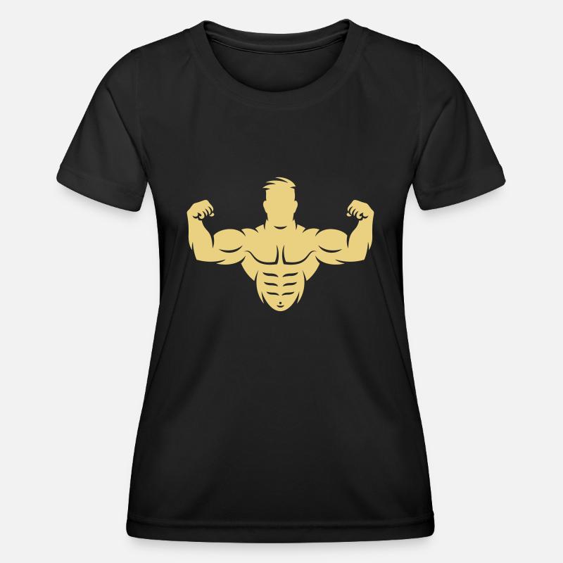 Bodybuilder (Bodybulding, Biceps, Athletic Sports) - Women's Functional T-Shirt - black