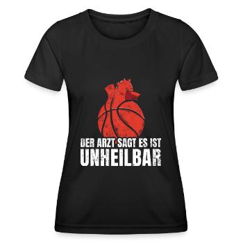 Basketball Frequenz - Frauen Funktions-T-Shirt - Schwarz - Vorne - AI Model Female 172 light (172cm)