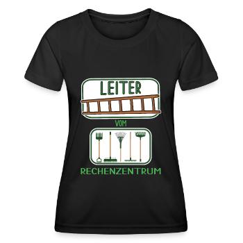 garten kleingarten leiter vom rechenzentrum ernte - Frauen Funktions-T-Shirt - Schwarz - Vorne - AI Model Female 172 light (172cm)