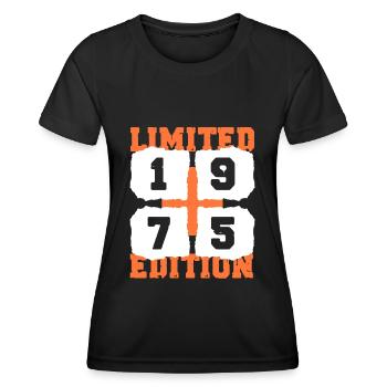 1975 birthday 47 years anniversary limited edition - Women's Functional T-Shirt - black - Front - AI Model Female 172 light (172cm)