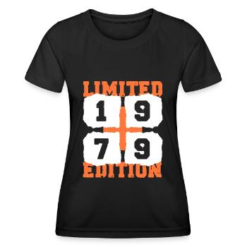 1979 birthday 43 years anniversary limited edition - Women's Functional T-Shirt - black - Front - AI Model Female 172 light (172cm)