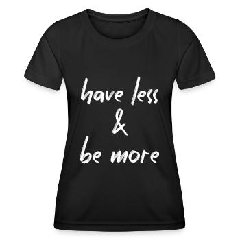 Minimalismus - Frauen Funktions-T-Shirt - Schwarz - Vorne - AI Model Female 172 light (172cm)