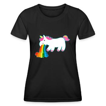 Einhorn Unicorn - Frauen Funktions-T-Shirt - Schwarz - Vorne - AI Model Female 172 light (172cm)