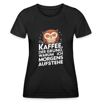 oiseau de nuit hibou hibou oiseau - T-shirt sport Femme - noir - Devant - AI Model Female 172 light (172cm)