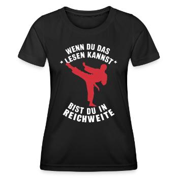 Karate Kampfsport Kämpfer Karate - Frauen Funktions-T-Shirt - Schwarz - Vorne - AI Model Female 172 light (172cm)