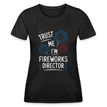 Pyrotechnics Fireworks Pyrotechnics - Women's Functional T-Shirt - black - Front - AI Model Female 172 light (172cm)