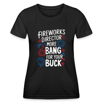 Pyrotechniker Feuerwerk Pyrotechnik - Frauen Funktions-T-Shirt - Schwarz - Vorne - AI Model Female 172 light (172cm)