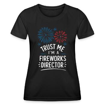 Pyrotechnics Fireworks Pyrotechnics - Women's Functional T-Shirt - black - Front - AI Model Female 172 light (172cm)