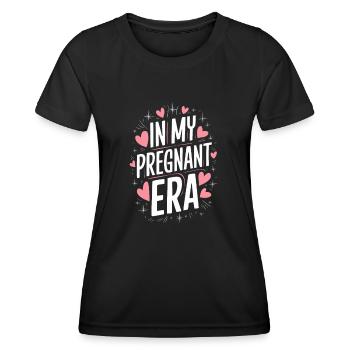 Grossesse Grossesse Accouchement - T-shirt sport Femme - noir - Devant - AI Model Female 172 light (172cm)