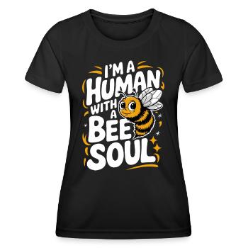 abeille abeille apicultrice abeille abeille - T-shirt sport Femme - noir - Devant - AI Model Female 172 light (172cm)