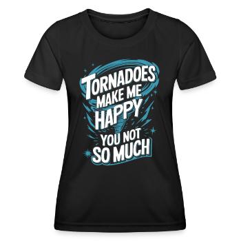 Storm Chasing Tornado Storm Meteorologist - Women's Functional T-Shirt - black - Front - AI Model Female 172 light (172cm)