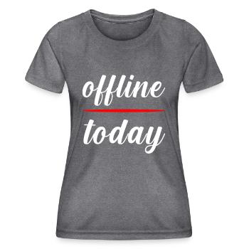 hors-ligne - T-shirt sport Femme - mélange sombre  - Devant - AI Model Female 172 light (172cm)