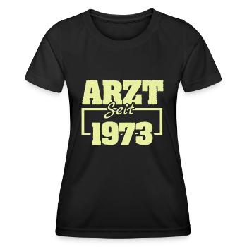 Ärztin 1973 - Frauen Funktions-T-Shirt - Schwarz - Vorne - AI Model Female 172 light (172cm)