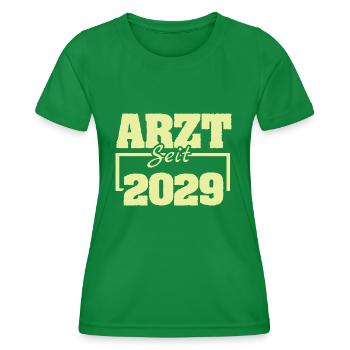 2029 - Frauen Funktions-T-Shirt - Kelly Green - Vorne - AI Model Female 172 dark (172cm)