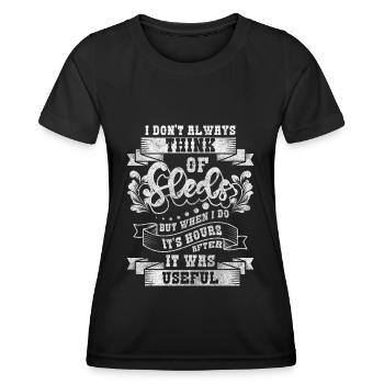 Rodeln Schnee Winterurlaub - Frauen Funktions-T-Shirt - Schwarz - Vorne - AI Model Female 172 light (172cm)