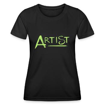 Artist 's signature - Women's Functional T-Shirt - black - Front - AI Model Female 172 light (172cm)