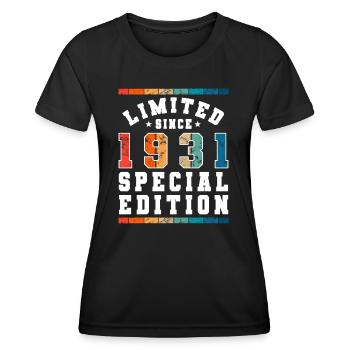 Limited Edition since 1931 Birthday Gift - Women's Functional T-Shirt - black - Front - AI Model Female 172 light (172cm)