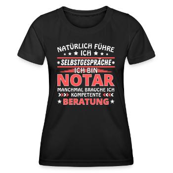 I Talk to Yourself - Notary Edition - Women's Functional T-Shirt - black - Front - AI Model Female 172 light (172cm)