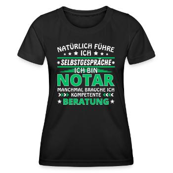 I Talk to Yourself - Notary Edition - Women's Functional T-Shirt - black - Front - AI Model Female 172 light (172cm)