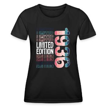 Edition limitée depuis 1936 Anniversaire Millésime 1936 - T-shirt sport Femme - noir - Devant - AI Model Female 172 light (172cm)