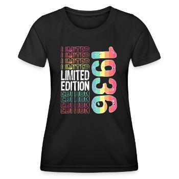 Edition limitée depuis 1936 Anniversaire Millésime 1936 - T-shirt sport Femme - noir - Devant - AI Model Female 172 light (172cm)