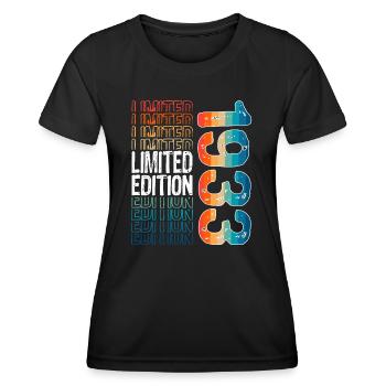 Limited Edition seit 1933 Geburtstag Vintage 1933 - Frauen Funktions-T-Shirt - Schwarz - Vorne - AI Model Female 172 light (172cm)