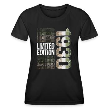 Limited Edition Since 1930 Birthday Vintage 1930's - Women's Functional T-Shirt - black - Front - AI Model Female 172 light (172cm)