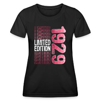 Limited Edition seit 1929 Geburtstag Vintage 1929 - Frauen Funktions-T-Shirt - Schwarz - Vorne - AI Model Female 172 light (172cm)