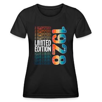 Limited Edition Since 1928 Birthday Vintage 1928 - Women's Functional T-Shirt - black - Front - AI Model Female 172 light (172cm)