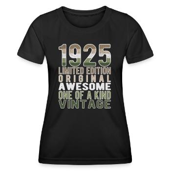 Limited Edition seit 1925 Geburtstag Vintage 1925 - Frauen Funktions-T-Shirt - Schwarz - Vorne - AI Model Female 172 light (172cm)