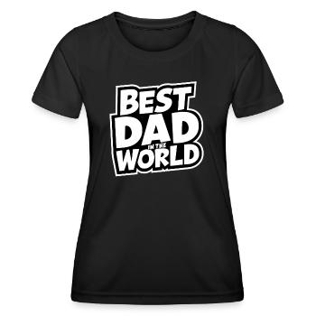 Bester Papa für immer zum Vatertag od. Geburtstag - Frauen Funktions-T-Shirt - Schwarz - Vorne - AI Model Female 172 light (172cm)