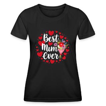 Beste Mama für immer - zum Muttertag Geschenk - Frauen Funktions-T-Shirt - Schwarz - Vorne - AI Model Female 172 light (172cm)