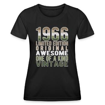 Limited Edition seit 1966 Geburtstag Vintage 1966 - Frauen Funktions-T-Shirt - Schwarz - Vorne - AI Model Female 172 light (172cm)