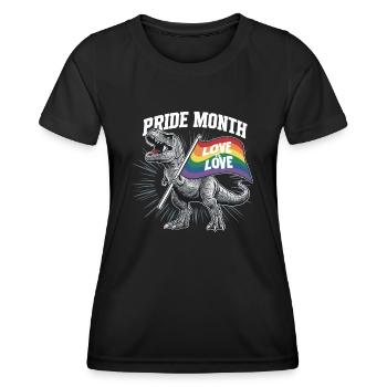 Pride Month - Love is Love - LGBTQ+ Community - Women's Functional T-Shirt - black - Front - AI Model Female 172 light (172cm)