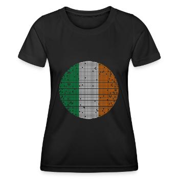 Drapeau irlandais Vintage Drapeau irlandais Dublin - T-shirt sport Femme - noir - Devant - AI Model Female 172 light (172cm)