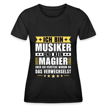 Ich bin Musiker und kein Magier - Frauen Funktions-T-Shirt - Schwarz - Vorne - AI Model Female 172 light (172cm)