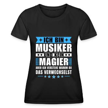 Ich bin Musiker und kein Magier - Frauen Funktions-T-Shirt - Schwarz - Vorne - AI Model Female 172 light (172cm)