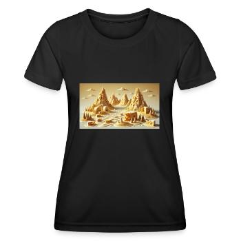 Fromage - T-shirt sport Femme - noir - Devant - AI Model Female 172 light (172cm)