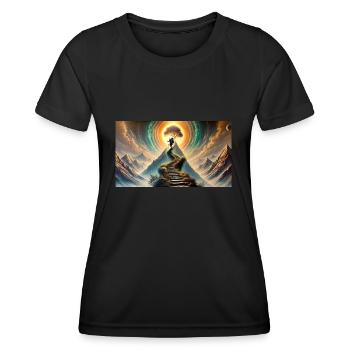 Der Weg nach oben - Frauen Funktions-T-Shirt - Schwarz - Vorne - AI Model Female 172 light (172cm)