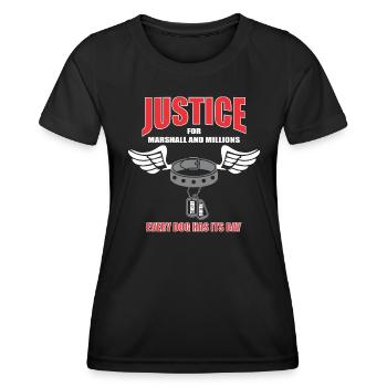 DOG 1 - Women's Functional T-Shirt - black - Front - AI Model Female 172 light (172cm)