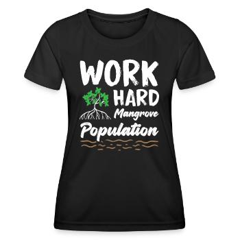 Activiste de la population de mangroves qui travaille dur - T-shirt sport Femme - noir - Devant - AI Model Female 172 light (172cm)