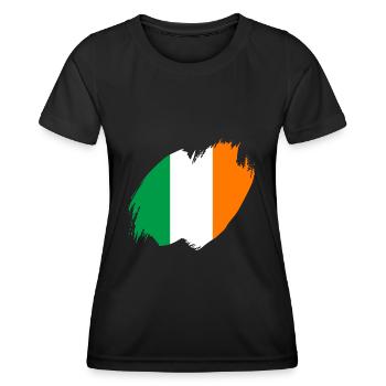 Ireland Flag Vintage Irish Flag Dublin - Women's Functional T-Shirt - black - Front - AI Model Female 172 light (172cm)