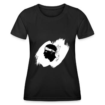 Drapeau Corse Drapeau Corse Corse Corse - T-shirt sport Femme - noir - Devant - AI Model Female 172 light (172cm)