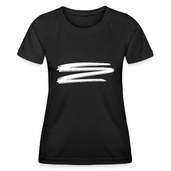 Tirets Lignes de tirets Ligne - T-shirt sport Femme - noir - Devant - AI Model Female 172 light (172cm)