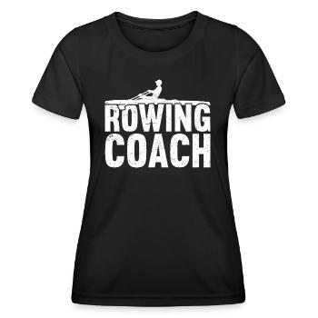 Aviron Bateau à rames Rameur - T-shirt sport Femme - noir - Devant - AI Model Female 172 light (172cm)
