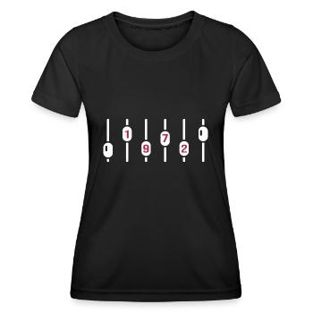 1972 geburtstag dj jubiläum sound engineer - Frauen Funktions-T-Shirt - Schwarz - Vorne - AI Model Female 172 light (172cm)