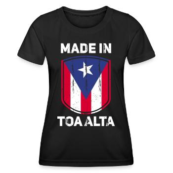 Porto Rico - T-shirt sport Femme - noir - Devant - AI Model Female 172 light (172cm)