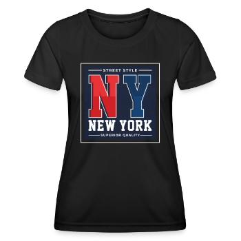 New York - T-shirt sport Femme - noir - Devant - AI Model Female 172 light (172cm)