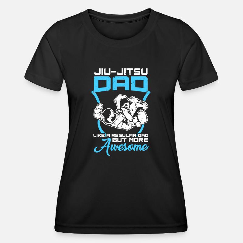 Jiu-Jitsu Dad Athletic Rolling - Women's Functional T-Shirt - black